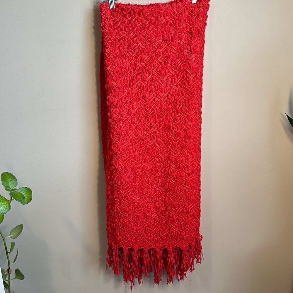 Popcorn Red throw Blanket Decor 50”x60”
